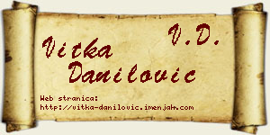 Vitka Danilović vizit kartica